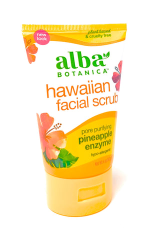 Alba Botanica Hawaiian Facial Scrub Pore Purifying Pineapple Enzyme 4 oz