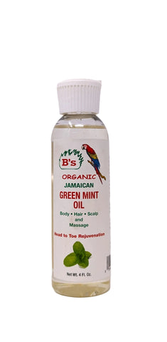 B's Organic Jamaican Green Mint Oil 4 oz