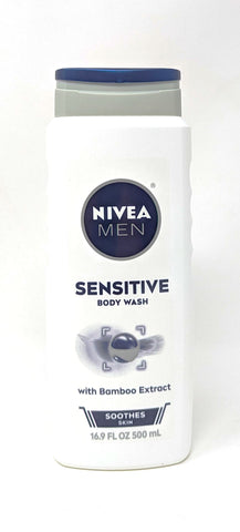 Nivea Men Body Wash Sensitive With Bamboo Extract 16.9 oz