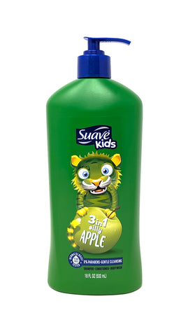 Suave Kids 3in1 Silly Apple Shampoo Conditioner Bodywash 18 oz