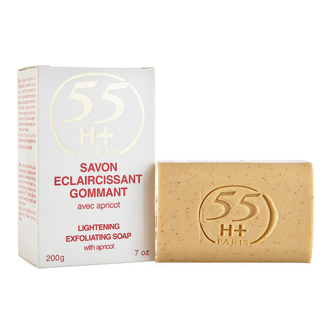 55H+ Lightening Exfoliating Soap with Apricot 7 oz