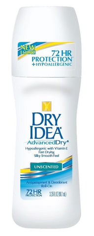 Dry Idea AdvancedDry Antiperspirant Deodorant Roll On Unscented 3 oz