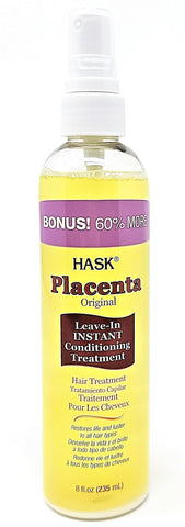 Hask Placenta Original Leave-In Instant Conditioning Treatment 8 oz Bonus Size