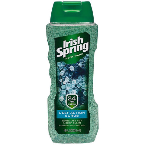 Irish Spring Body Wash DeepAction Scrub 18 oz