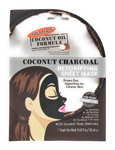Palmer's Coconut Formula Coconut Charcoal Detoxifying Sheet Mask 1 ea