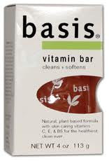 Basis Vitamin Bar Soap Cleans + Softens 4 oz.