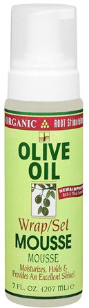 Organic Root Stimulator Olive Oil Wrap Set Mousse 7 oz.