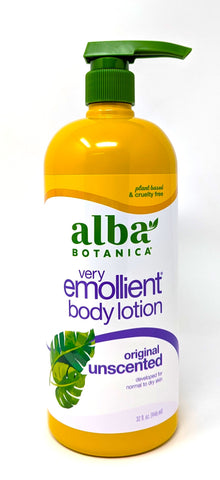 Alba Botanica Very Emollient Body Lotion Original Unscented 32 oz