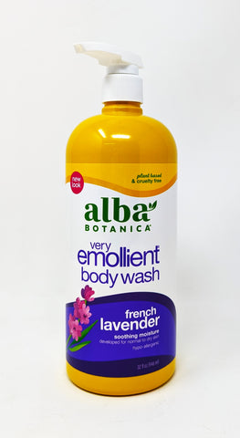 Alba Botanica Very Emollient Body Wash French Lavender 32 oz