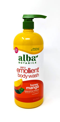 Alba Botanica Very Emollient Body Wash Honey Mango 32 oz
