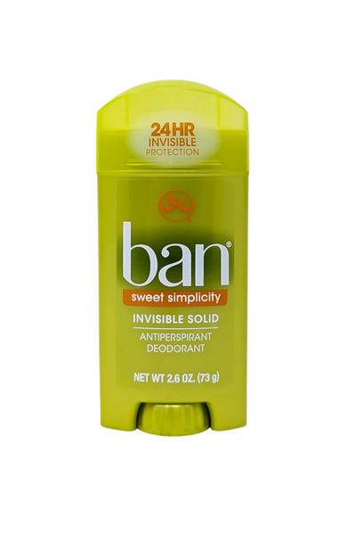 Ban Invisible Solid Antiperspirant Deodorant Sweet Simplicity 2.6 oz
