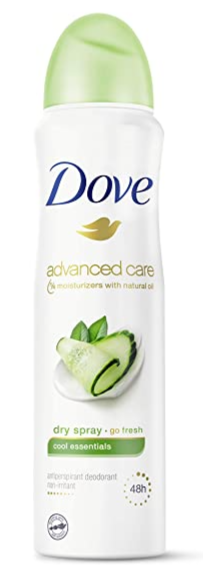 Dove Advanced Care Dry Spray Go Fresh Antiperspirant Spray Cool Essentials 3.8 oz