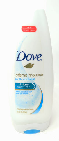 Dove Creme Mousse Gentle Exfoliating Nourishing Body Wash 18 oz