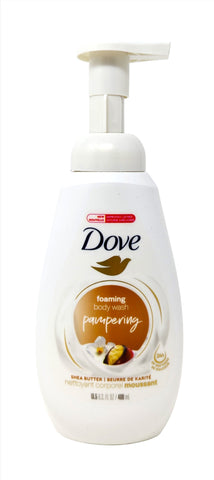 Dove Foaming Body Wash Papmpering Shea Butter 13.5 oz