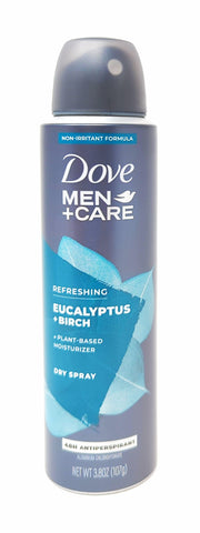 Dove Men + Care Antiperspirant Dry Spray Refreshing Eucalyptus + Birch 3.8 oz