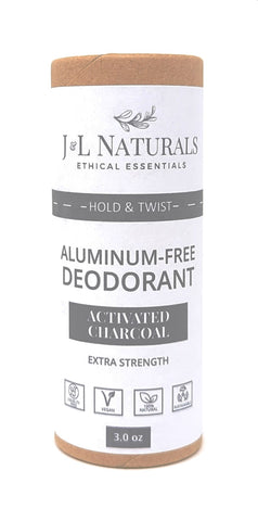 J&L Naturals Aluminum-Free Deodorant Activated Charcoal 3 oz