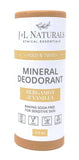 J&L Naturals Mineral Deodorant Bergamot & Vanilla 3 oz