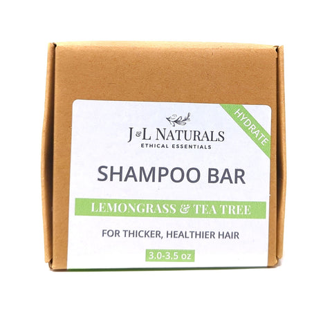 J&L Naturals Shampoo Bar Hydrate Lemongrass & Tea Tree 3 oz