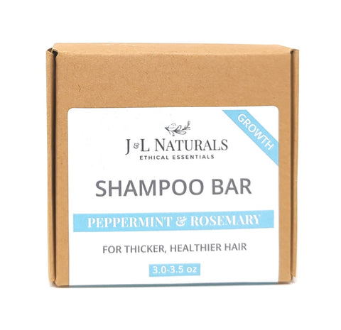 J&L Naturals Shampoo Bar Growth Peppermint & Rosemary 3 oz