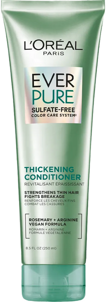L'Oreal Paris EverPure Thickening Conditioner bottle on a white background