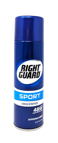 Right Guard Sport Antiperspirant Aerosol Unscented 6 oz