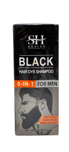 Sevich Black Hair Dye Shampoo For Men 8.45 oz