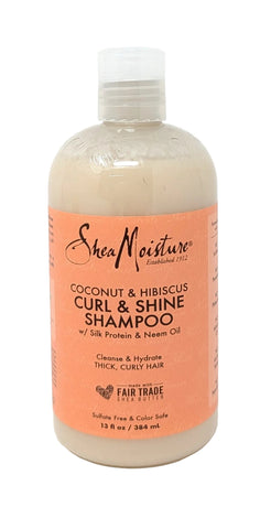 Shea Moisture Coconut & Hibiscus Curl & Shine Shampoo 13 oz