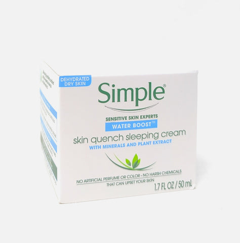 Simple Water Boost Skin Quench Sleeping Cream 1.7 oz