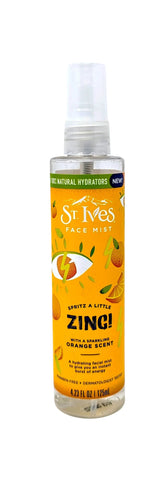 St. Ives Face Mist Spritz A Little Zing Orange Scent 4.23 oz