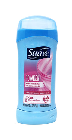 Suave Anti-Staining Invisible Solid Antiperspirant Powder 2.6 oz