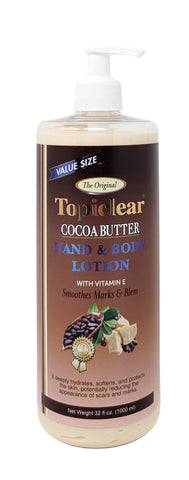Topiclear Cocoa Butter Hand & Body Lotion 32 oz