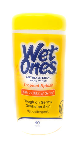Wet Ones Antibacterial Wipes Tropical Splash 40 Wipes