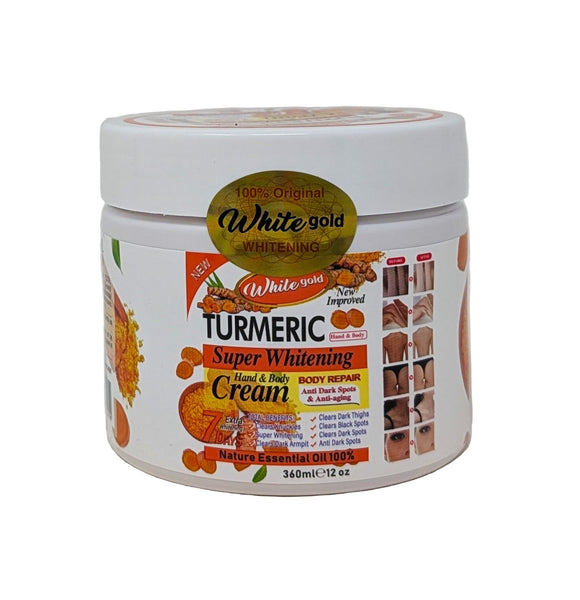 White Gold Turmeric Super Whitening Hand & Body Cream 12 oz