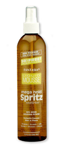 Fantasia Liquid Mousse Mega Hold Spritz Hair Spray 12 oz.