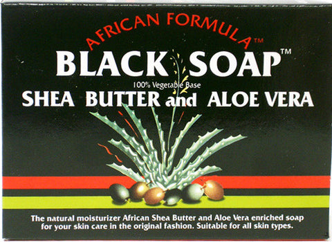 African Formula Black Soap Shea Butter and Aloe Vera Net Wt. 3.5 Oz.