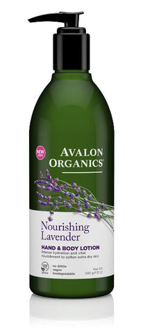 Avalon Organics Nourishing Lavender Hand & Body Lotion 12 oz