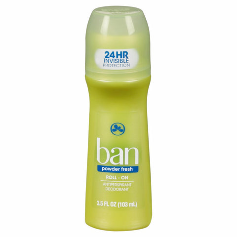 Ban Roll-On Antiperspirant Deodorant Powder Fresh 3.5 oz