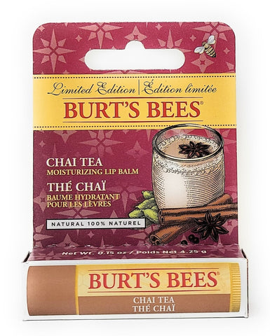 Burt's Bees Chai Tea Moisturizing Lip Balm Limited Edition 0.15 oz