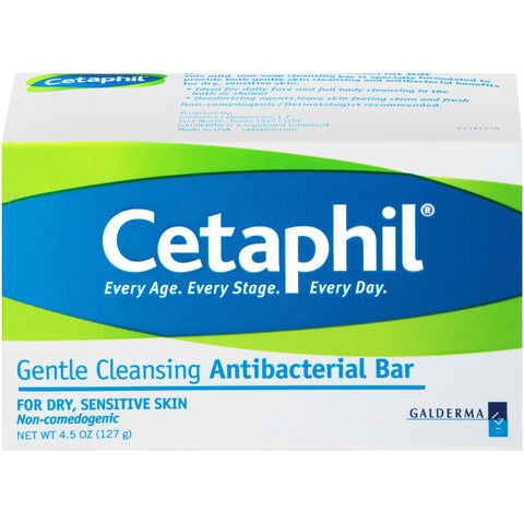 Cetaphil Gentle Cleansing Antibacterial Bar 4.5 oz
