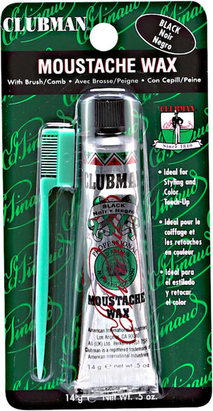 Clubman Moustache Wax Black 0.5 oz