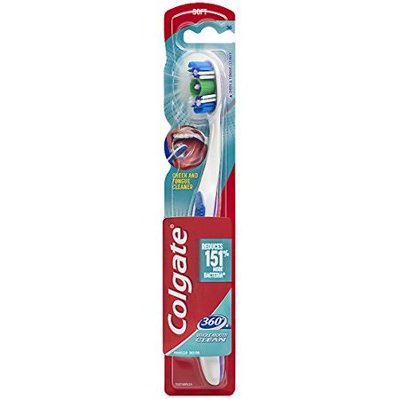Colgate 360 Toothbrush with Tongue and Cheek Cleaner Soft 1 ea