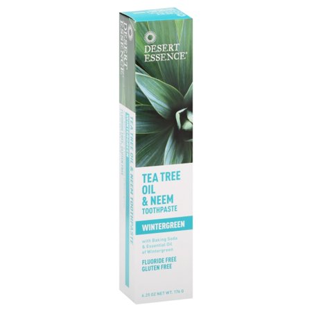 Dessert Essence Tea Tree Oil & Neem Toothpaste Wintergreen 6.25 oz