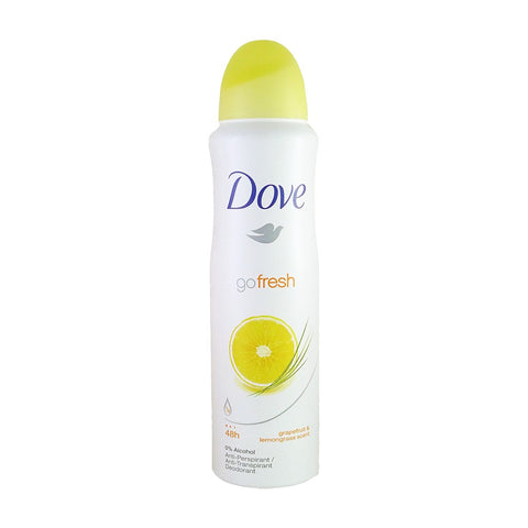 Dove Go Fresh Spray Deodorant Antiperspirant Grapefruit & Lemongrass 5.1 oz