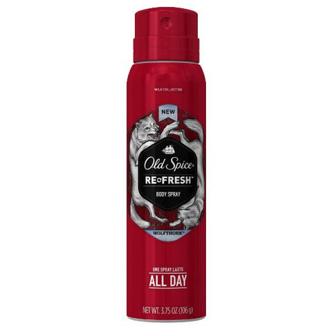 Old Spice Refresh Body Spray Wolfthorn 3.75 oz