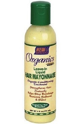 Organics by Africa's Best Leave-In Liquid Hair Mayonnaise Organic Conditioning Treatment 6 oz.