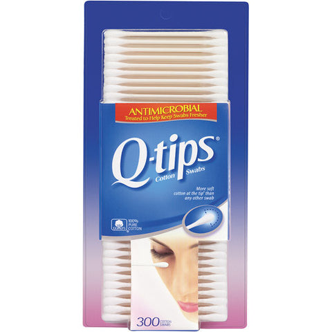 Q-Tips Cotton Swabs Antimicrobial 300 ct