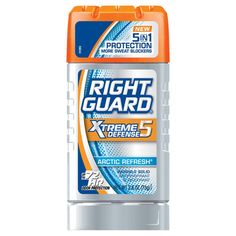Right Guard Xtreme Defense 5 Antiperspirant Solid Arctic Refresh 2.6 oz