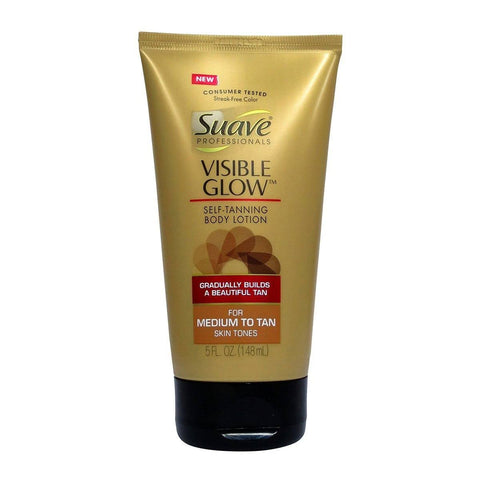 Suave Professionals Visible Glow Self Tanning Body Lotion Medium to Tan 5 oz