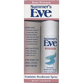 Summre's Eve Feminine Deodorant Spray Baby Powder 1.5 oz