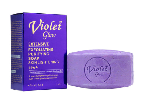 Violet Glow Extensive Exfoliating Purifying Soap Skin Lightening 7 oz